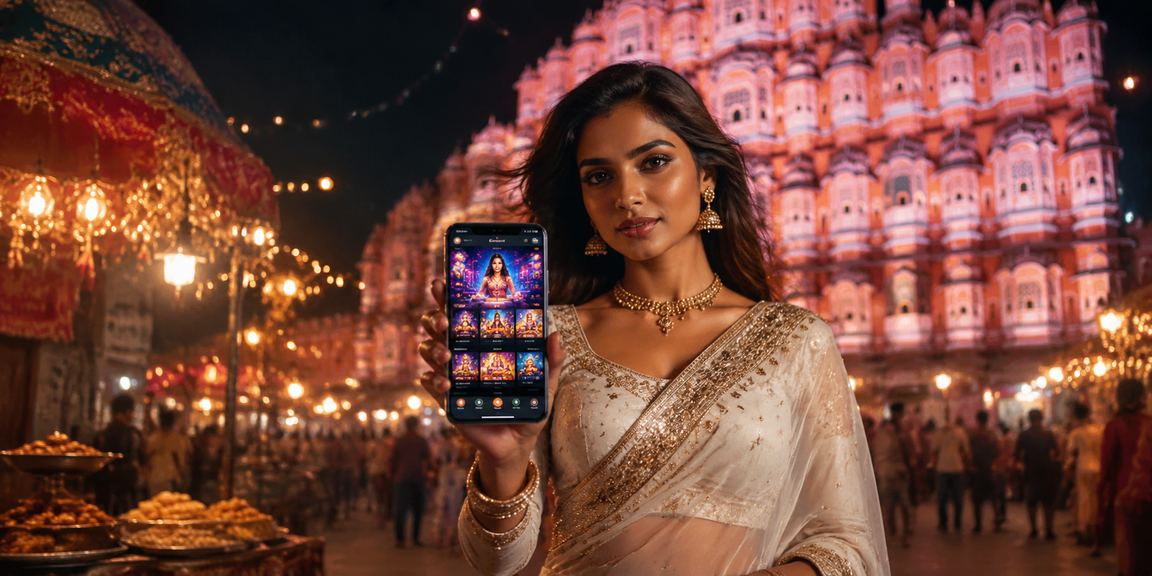 VIP player enjoying 500075 mobile interface during evening gaming